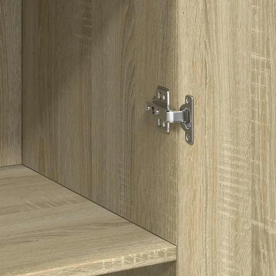 Buffet haut chêne sonoma 70x42,5x185 cm bois d'ingénierie - 6