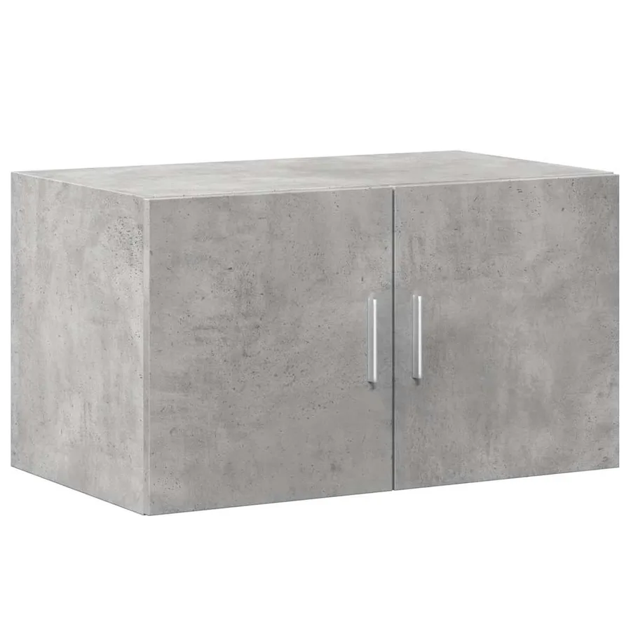 Armoire de rangement gris béton 70x42,5x225cm bois d'ingénierie - 5