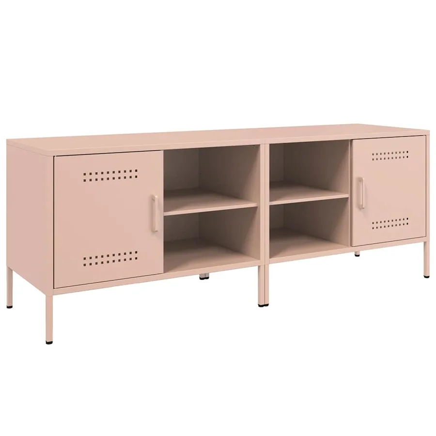 Meubles TV 2 pcs rose 68x39x50,5 cm acier - 2
