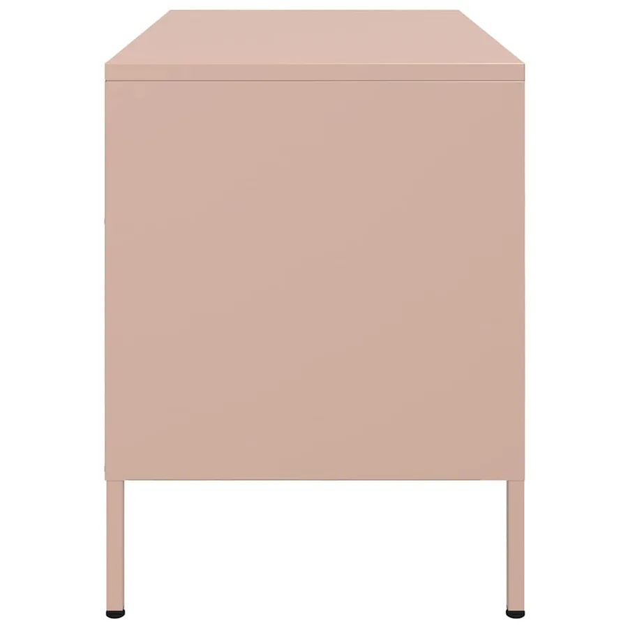 Meubles TV 2 pcs rose 68x39x50,5 cm acier - 8
