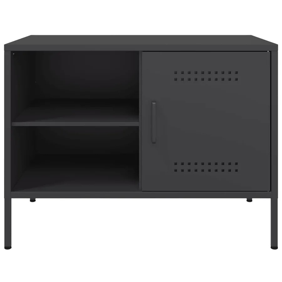 Meubles TV 2 pcs noir 68x39x50,5 cm acier - 7