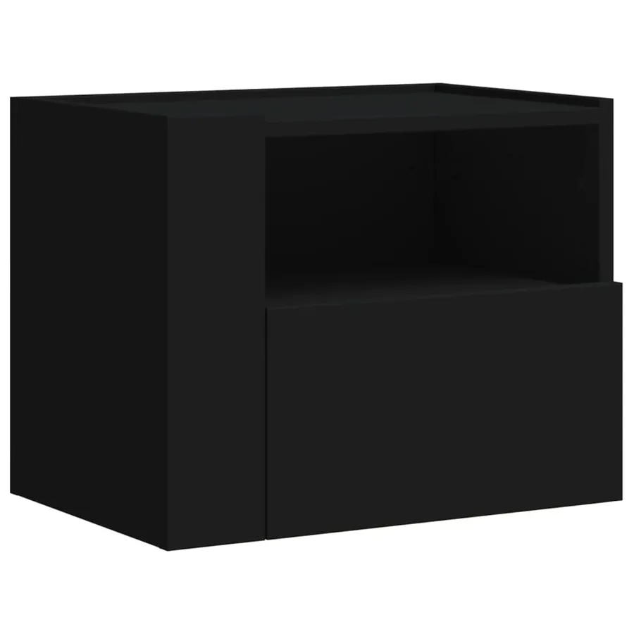 Tables de chevet murales 2 pcs noir 45x30x35 cm - 4