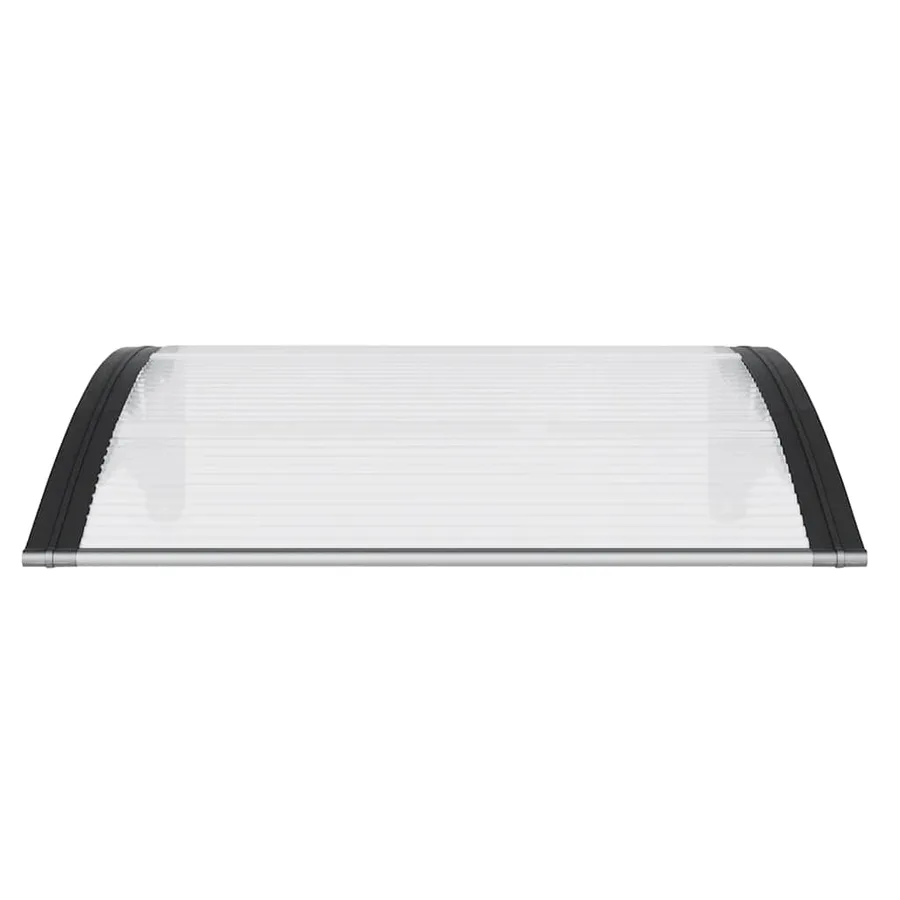 Door canopy Black and transparent 100x75 cm Polycarbonate - 4