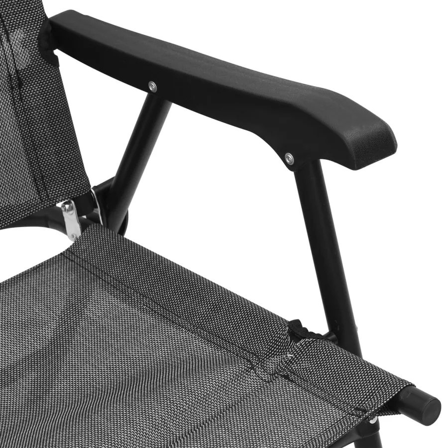 Chaises de jardin pliables lot de 4 en acier et textilène - 9