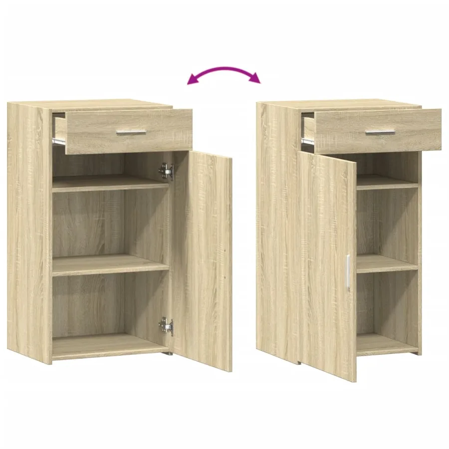 Buffet chêne sonoma 50x42,5x93 cm bois d'ingénierie - 7