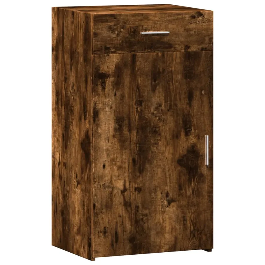 Buffet chêne fumé 50x42,5x93 cm bois d'ingénierie - 2