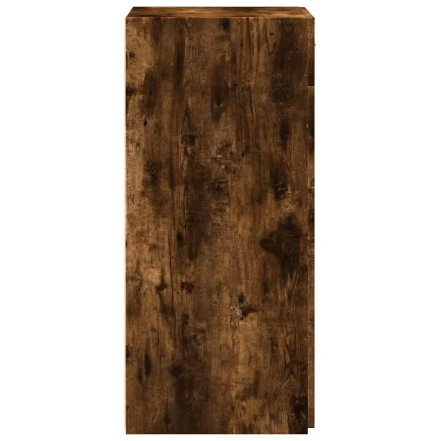 Buffet chêne fumé 50x42,5x93 cm bois d'ingénierie - 5