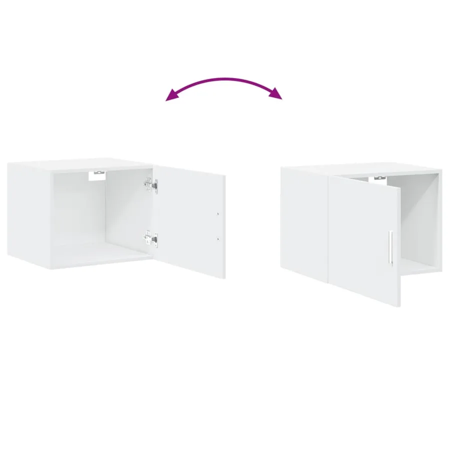 Armoire murale blanc 50x42,5x40 cm bois d'ingénierie - 7