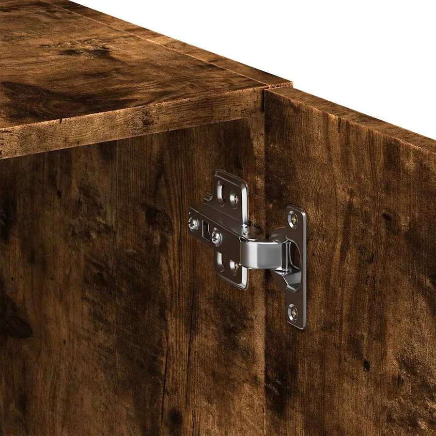 Armoire de rangement mince chêne fumé 50x42,5x225 cm - 10