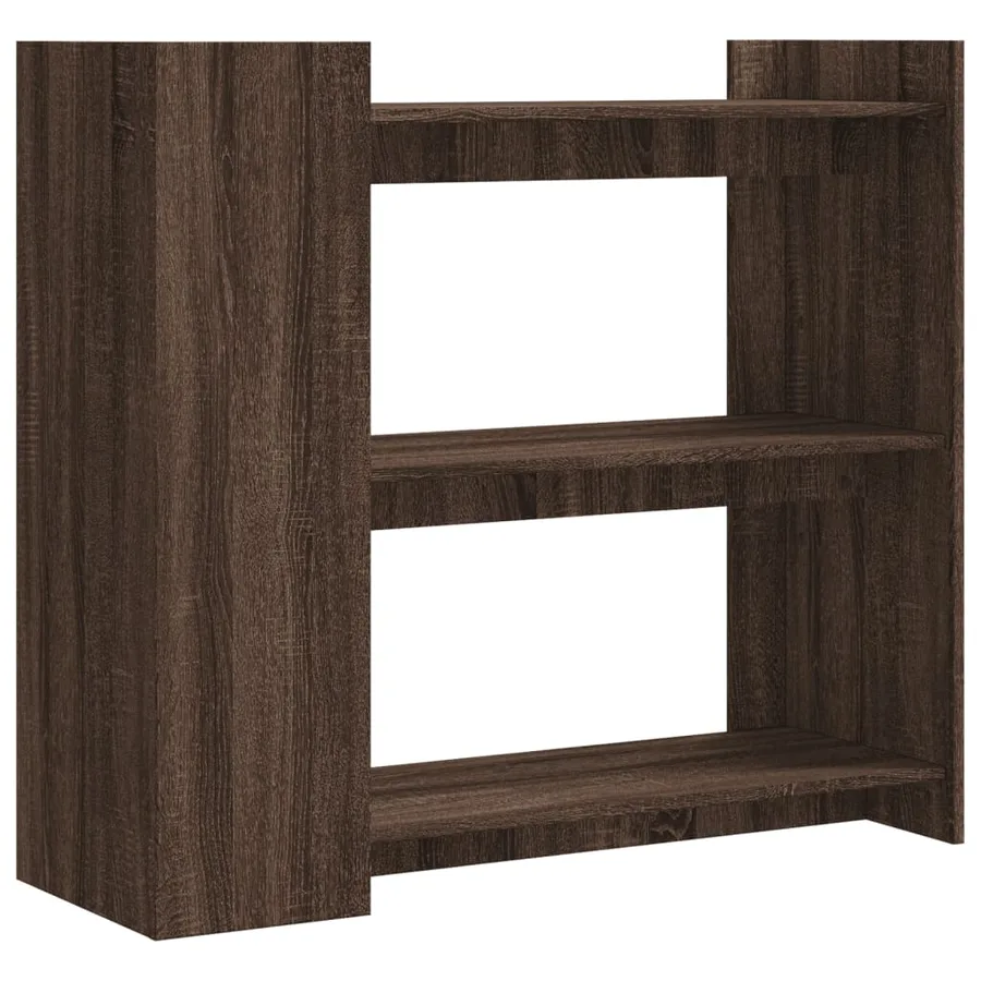 Table console chêne marron 100x35x90 cm bois d'ingénierie - 6