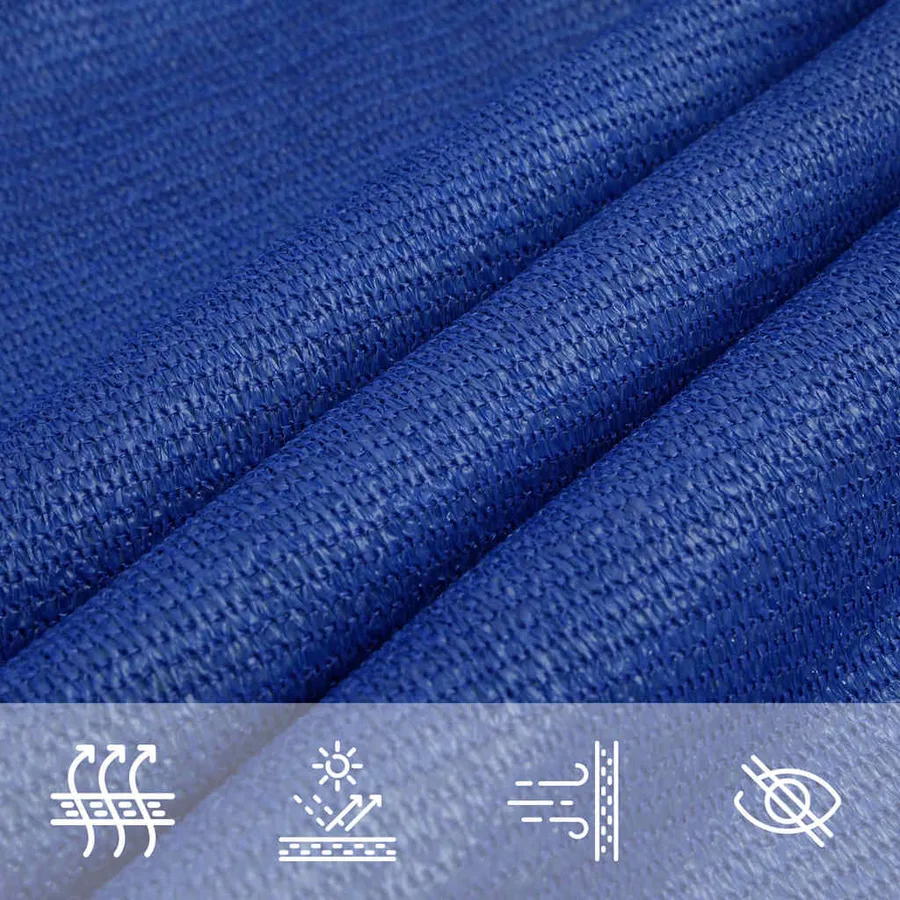 Voile d'ombrage 160 g/m² rectangulaire bleu 2,5x5 m PEHD - 5