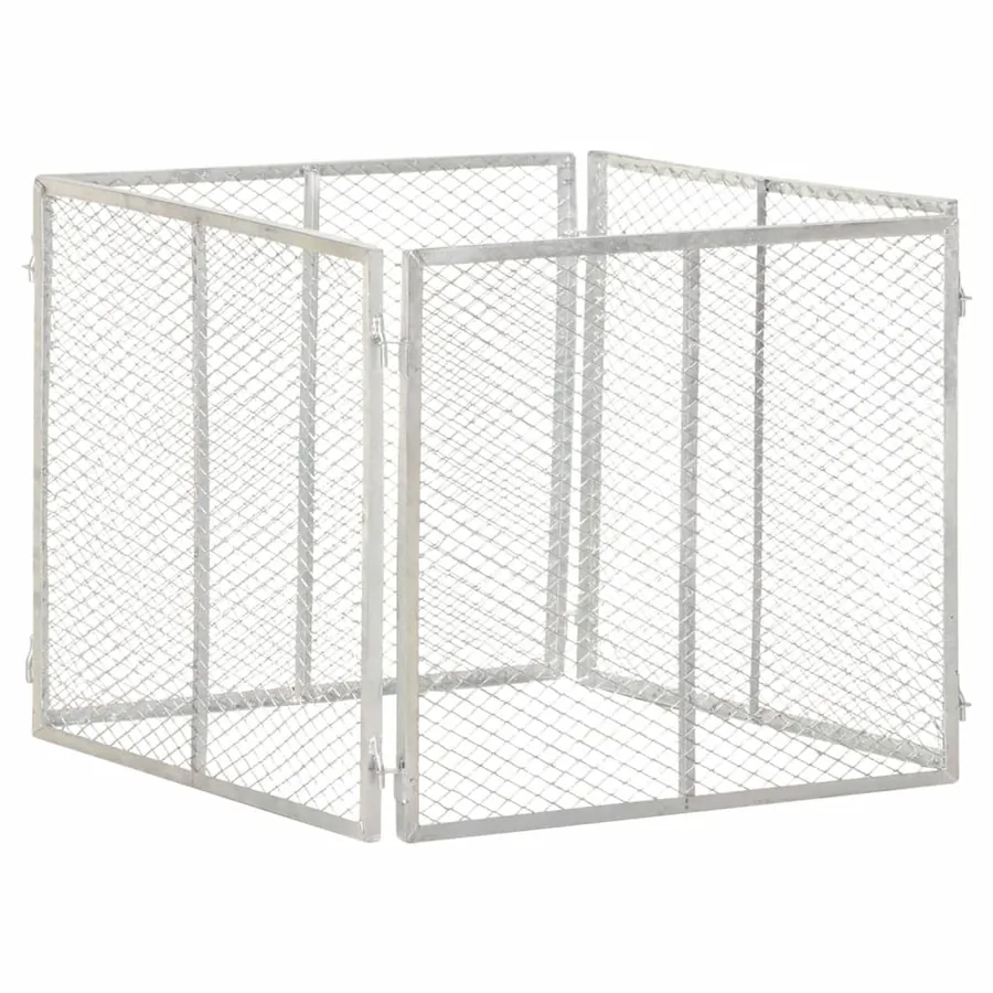 Composteur de jardin 85x85x70 cm Fer galvanisé