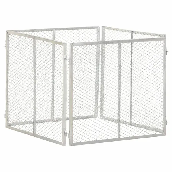 Composteur de jardin 85x85x70 cm Fer galvanisé