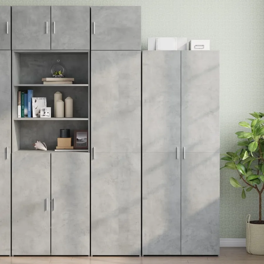 Armoire murale gris béton 45x42,5x40 cm bois d'ingénierie - 3
