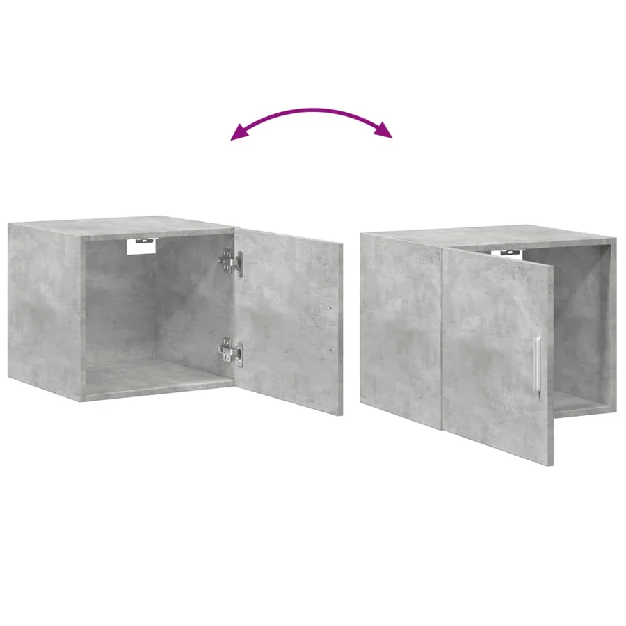 Armoire murale gris béton 45x42,5x40 cm bois d'ingénierie - 8