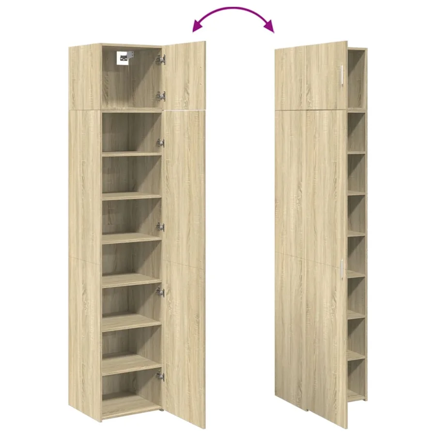 Armoire de rangement mince chêne sonoma 45x42,5x225 cm - 9