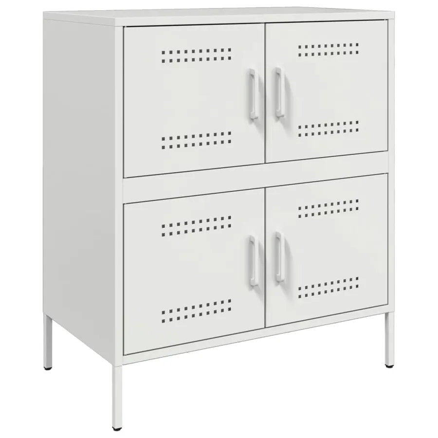 Buffet blanc 68x39x79 cm acier - 2