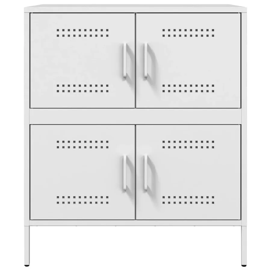 Buffet blanc 68x39x79 cm acier - 6