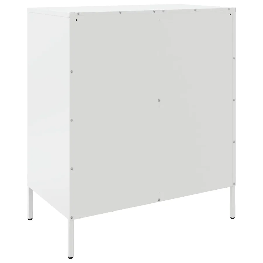 Buffet blanc 68x39x79 cm acier - 8
