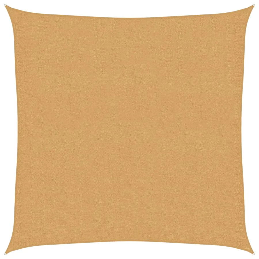 Voile d'ombrage 160 g/m² carré sable 3x3 m PEHD - 2