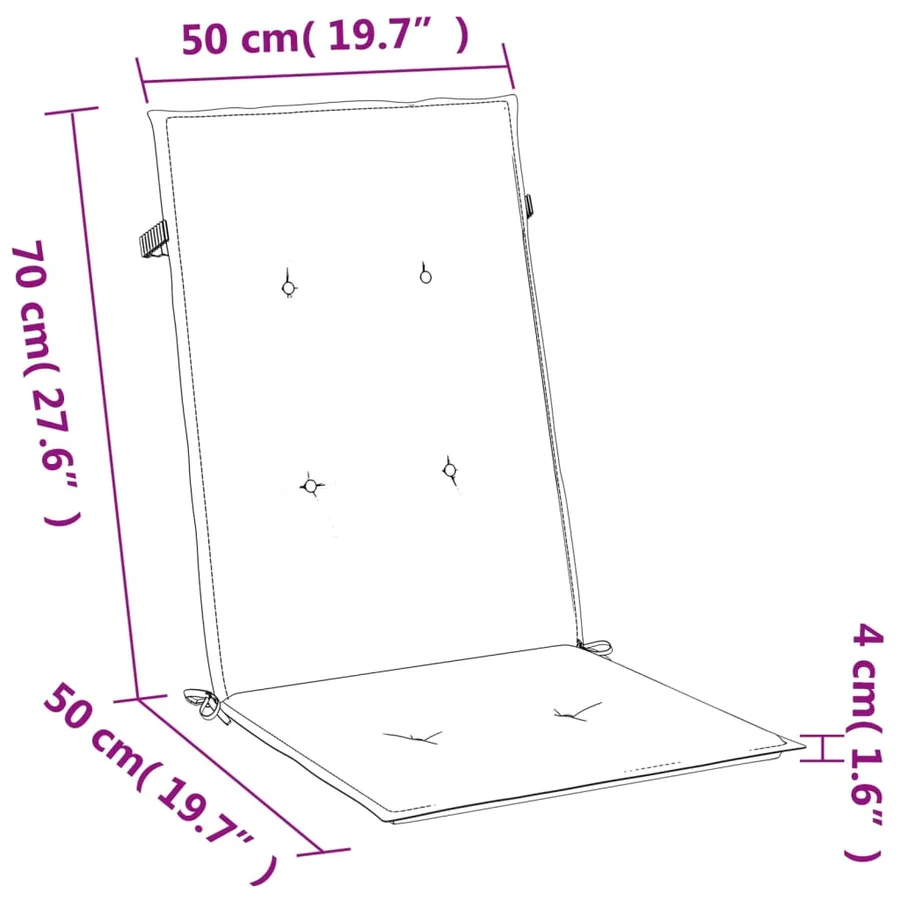 Coussins de chaise à dossier haut lot de 6 gris clair mélangé - 11