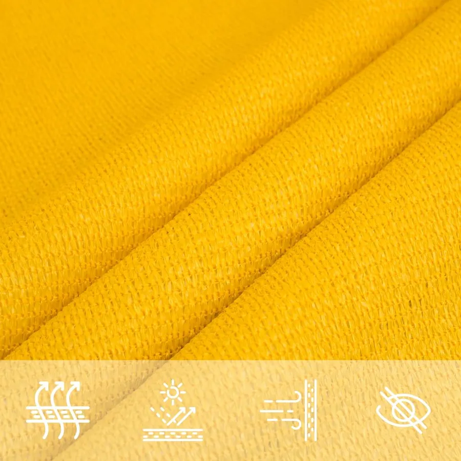 Voile d'ombrage 160 g/m² rectangulaire jaune 3,5x5 m PEHD - 7