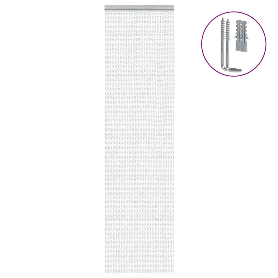Moustiquaire de porte à chaîne 56x202 cm aluminium