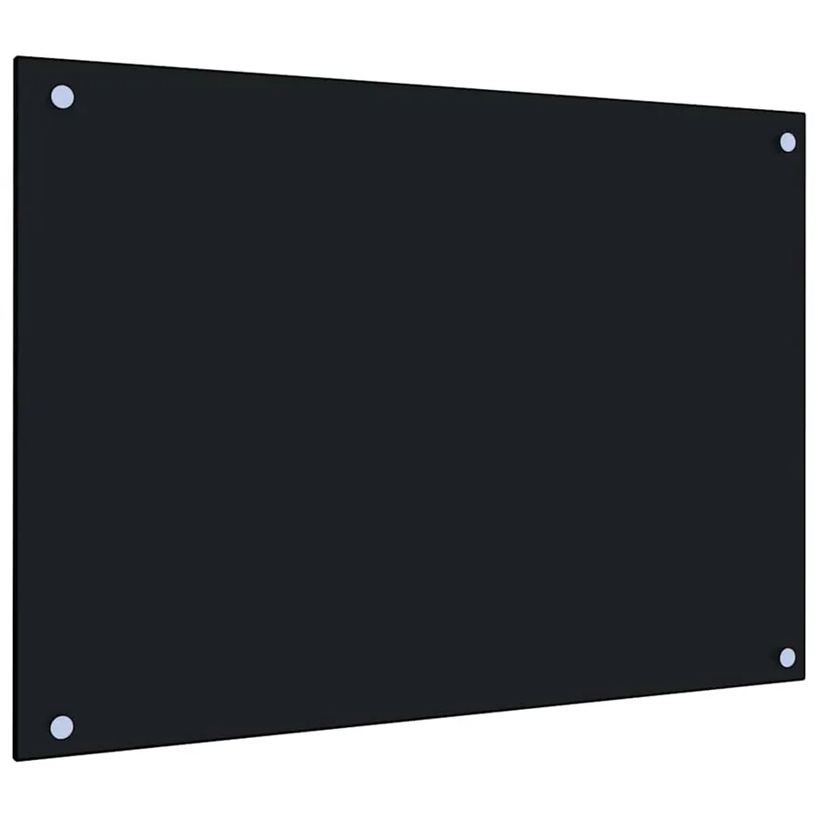 Dosserets de cuisine 2 pcs noir 70x50 cm verre trempé - 5