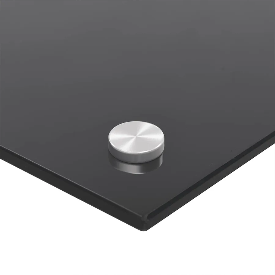 Dosserets de cuisine 2 pcs noir 70x50 cm verre trempé - 9