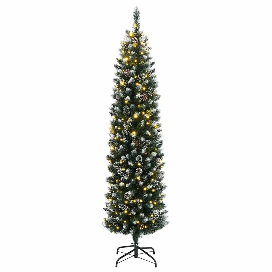 Sapin de Noël artificiel mince 300 LED 180 cm - 3