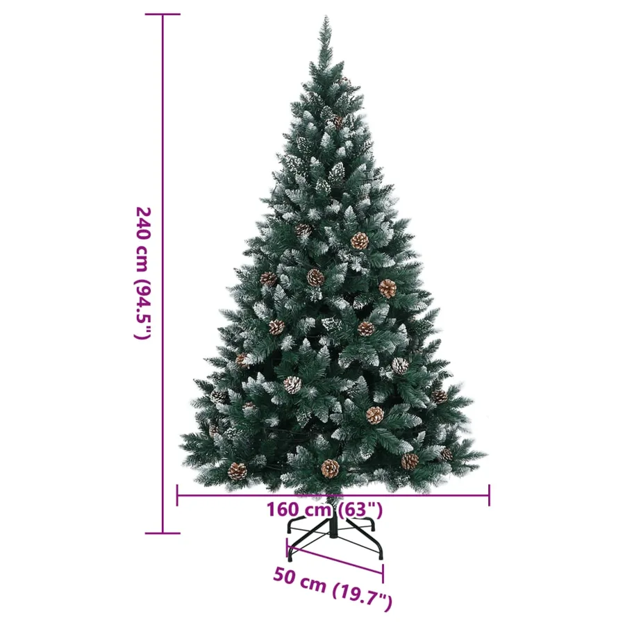 Sapin de Noël artificiel 300 LED 240 cm - 12