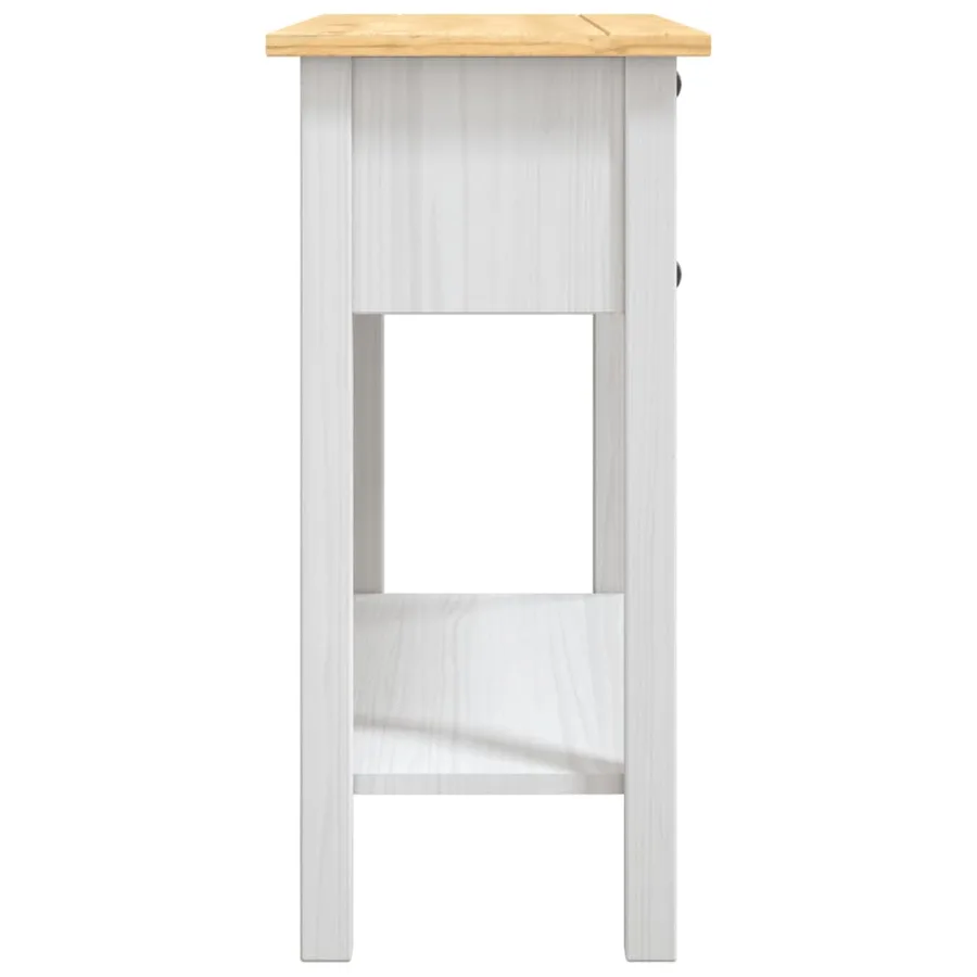 Table console Gamme Corona Pin mexicain Blanc 90x34,5x73 cm - 4
