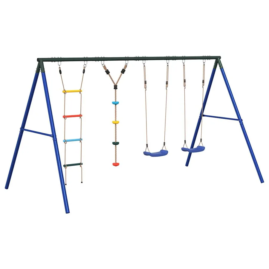 Jeu balançoire extérieur balançoires échelle et corde à disque - 2