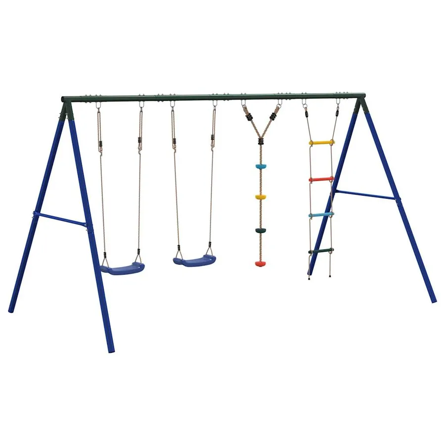 Jeu balançoire extérieur balançoires échelle et corde à disque - 5