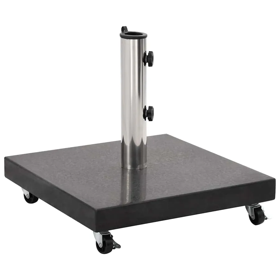 Socle de parasol Granite 30 kg Carré Noir - 2