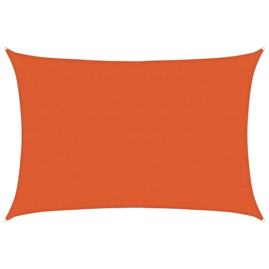 Voile d'ombrage 160 g/m² rectangulaire orange 4x5 m PEHD - 2