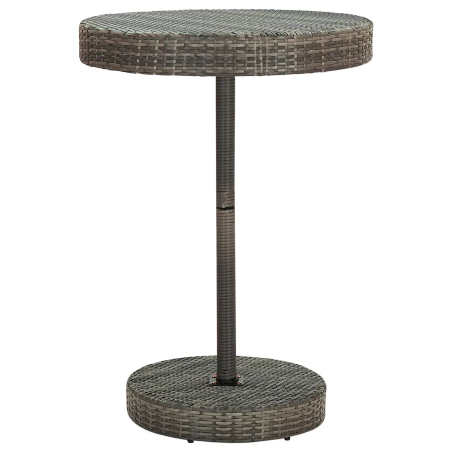 Ensemble de bar de jardin 5 pcs avec coussins gris poly rotin - 5