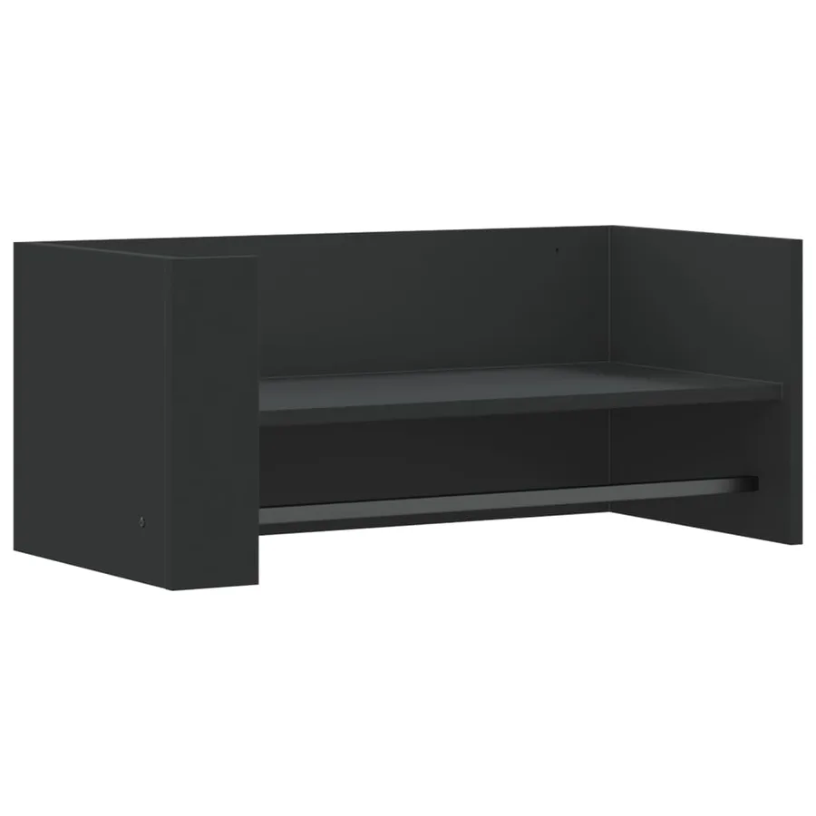 Étagère murale noir 70,5x35x30,5 cm bois d'ingénierie - 2