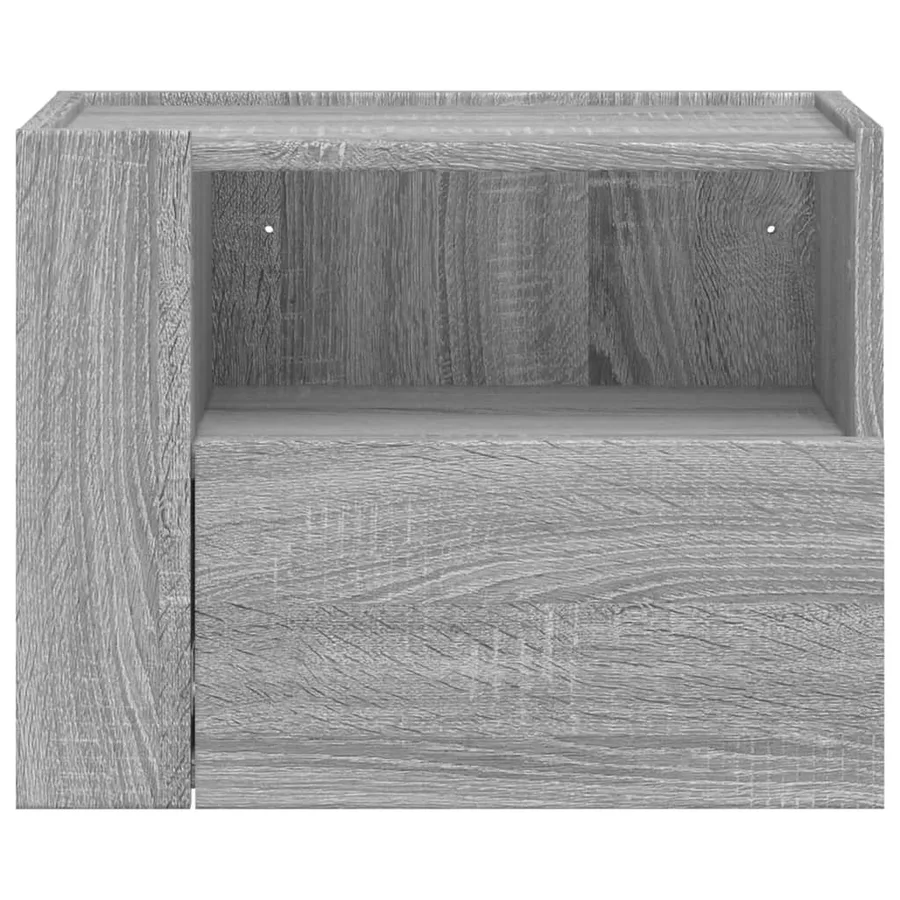 Table de chevet murale sonoma gris 45x30x35 cm - 4