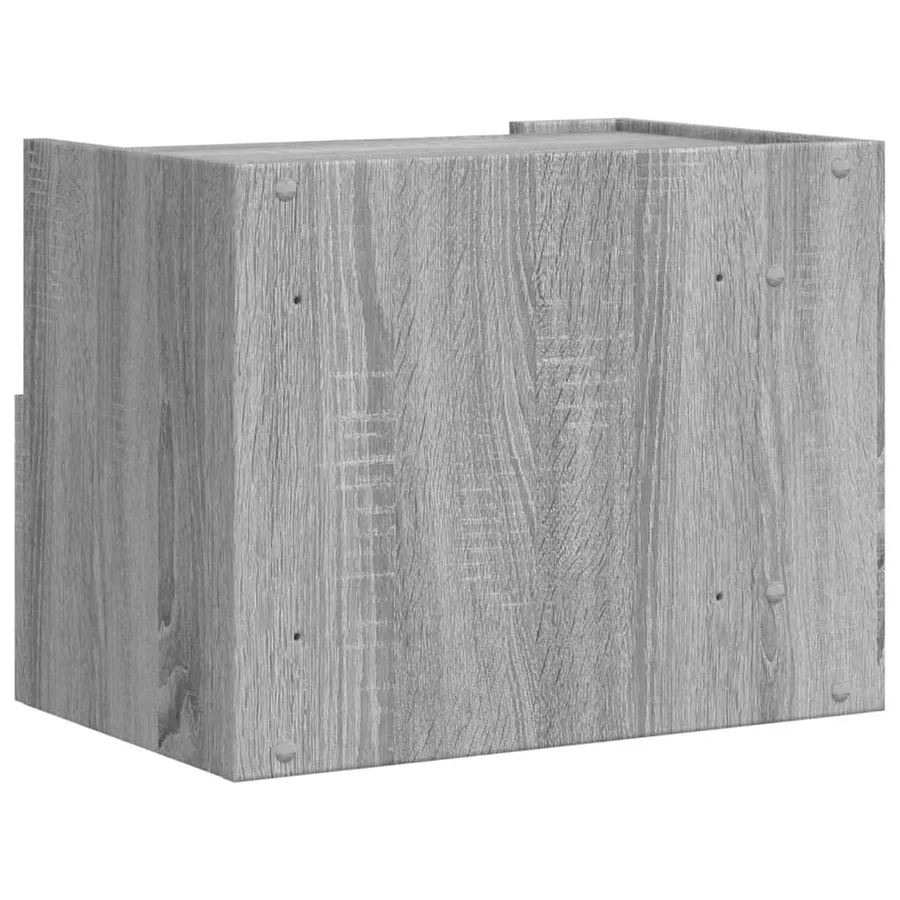 Table de chevet murale sonoma gris 45x30x35 cm - 6
