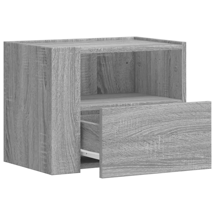 Table de chevet murale sonoma gris 45x30x35 cm - 7