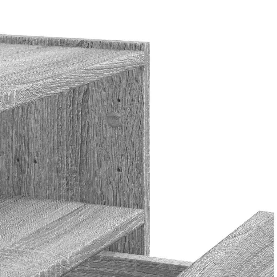 Table de chevet murale sonoma gris 45x30x35 cm - 9