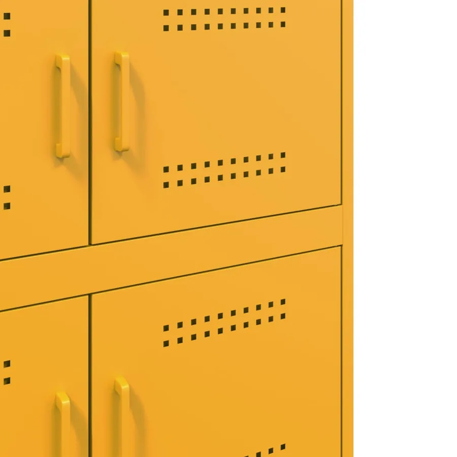 Buffet jaune moutarde 68x39x79 cm acier - 11