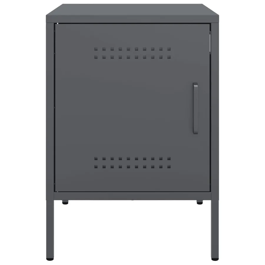 Tables de chevet 2 pcs anthracite 36x39x50,5 cm acier - 6