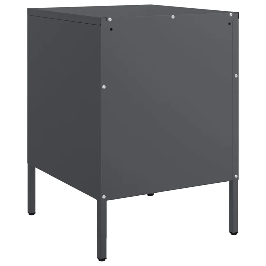 Tables de chevet 2 pcs anthracite 36x39x50,5 cm acier - 8