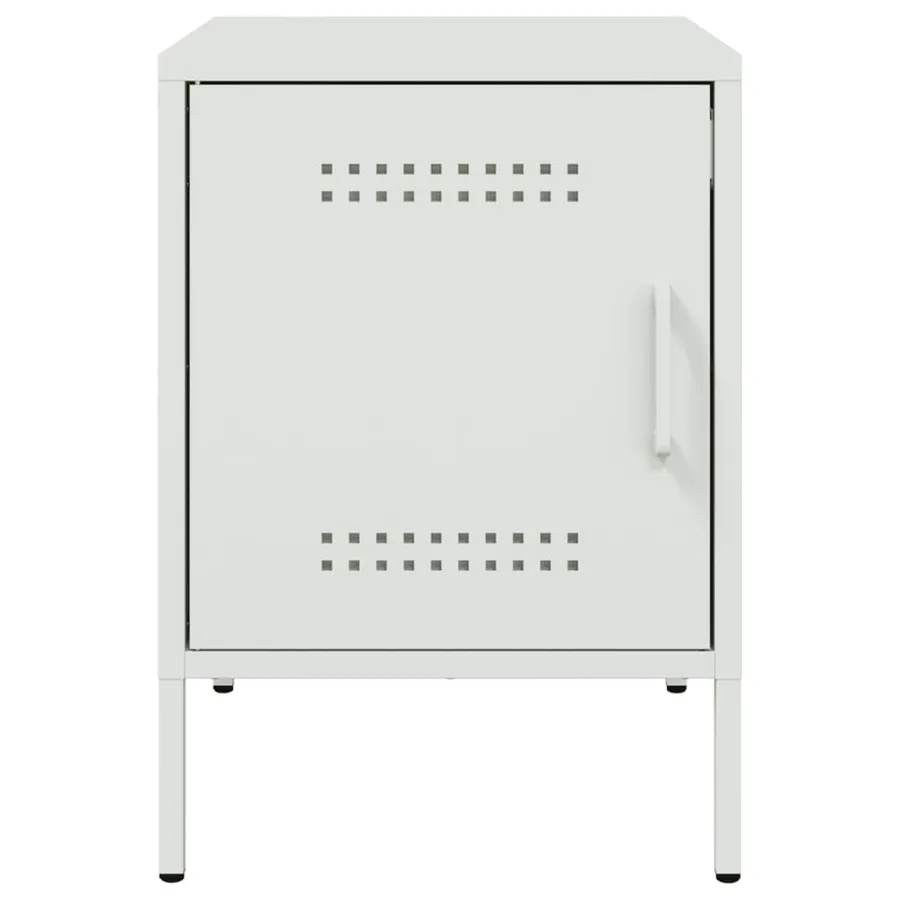 Table de chevet blanc 36x39x50,5 cm acier - 6