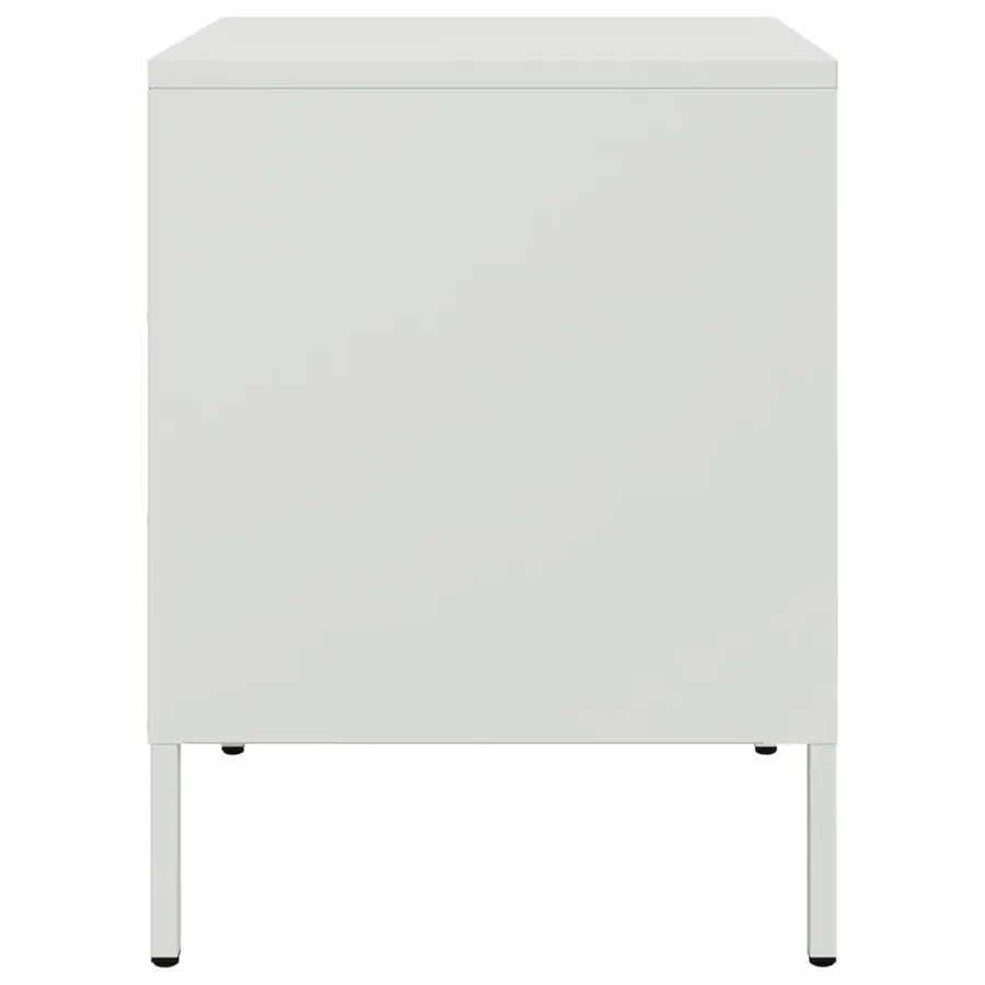 Table de chevet blanc 36x39x50,5 cm acier - 7