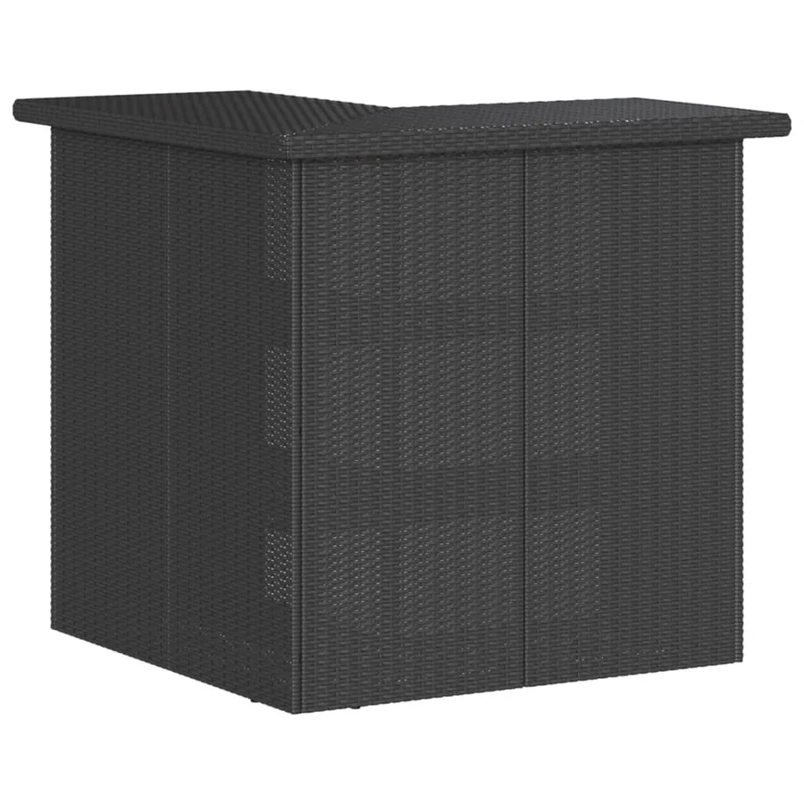 Ensemble de bar de jardin 3 pcs avec coussins noir poly rotin - 5