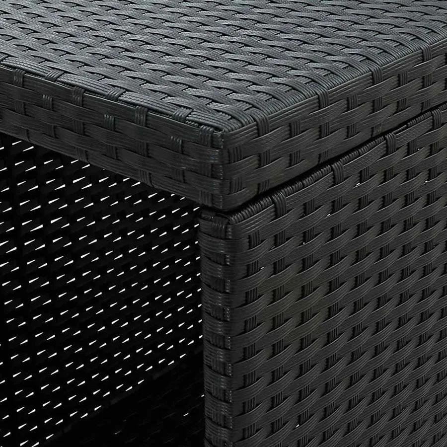Ensemble de bar de jardin 5 pcs avec coussins noir poly rotin - 7