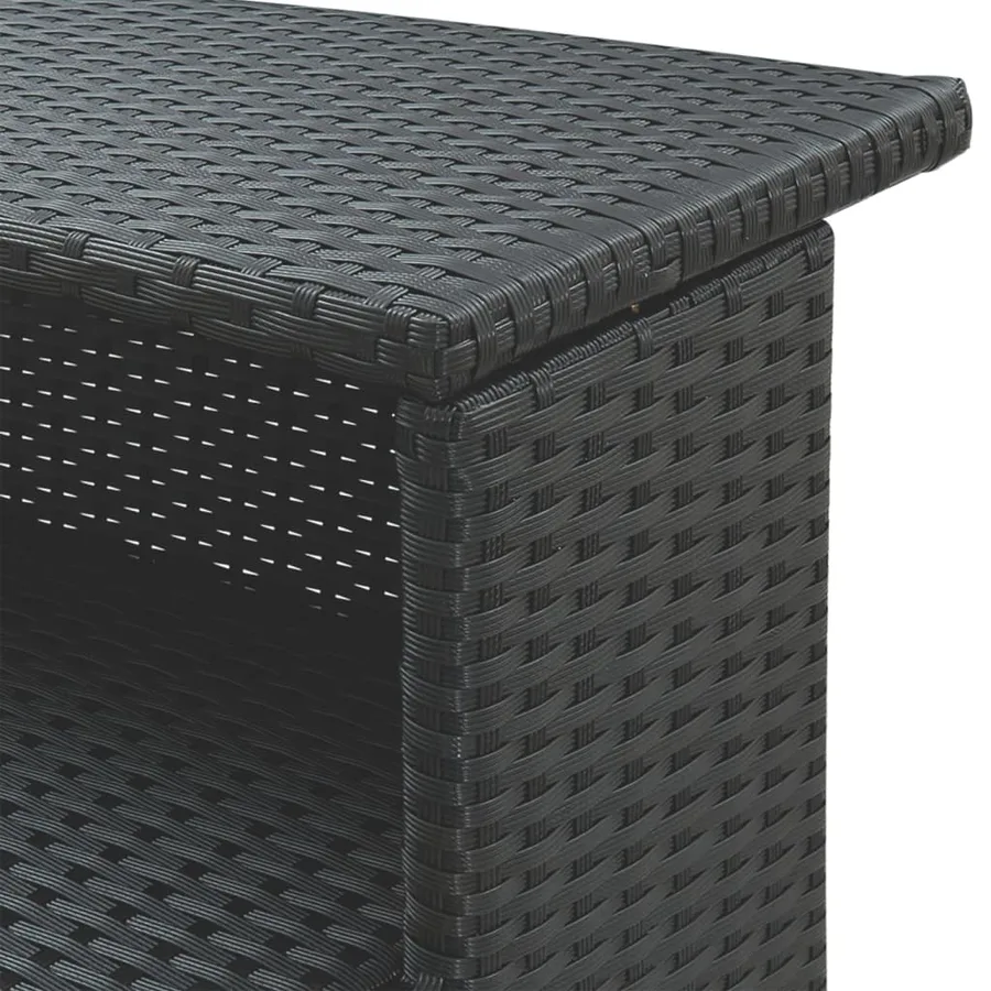 Ensemble de bar de jardin 5 pcs avec coussins noir poly rotin - 7